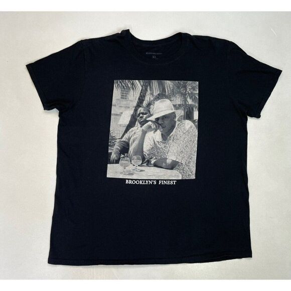 Brooklyn's Finest Notorious BIG Jay-Z Graphic T-shirt Men XL Black Music - Picture 1 of 5